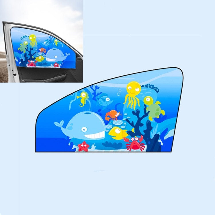 Car Cartoon Magnetic Sunshade Sunscreen Telescopic Collapsible Sunshield