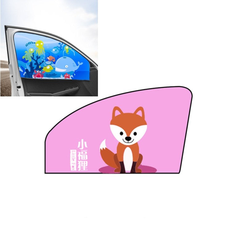 Car Cartoon Magnetic Sunshade Sunscreen Telescopic Collapsible Sunshield