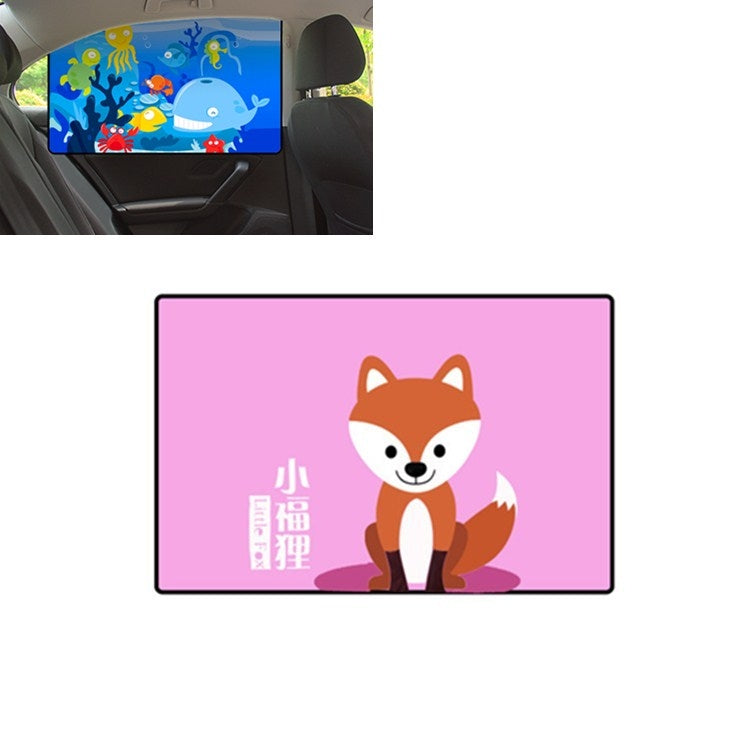 Car Cartoon Magnetic Sunshade Sunscreen Telescopic Collapsible Sunshield