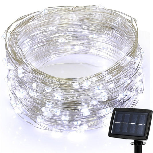 22m 200 LEDs Solar Powered Home Garden Copper Wire String Fairy Light Outdoor Christmas Party Decor Strip Lamp with 8 Modes