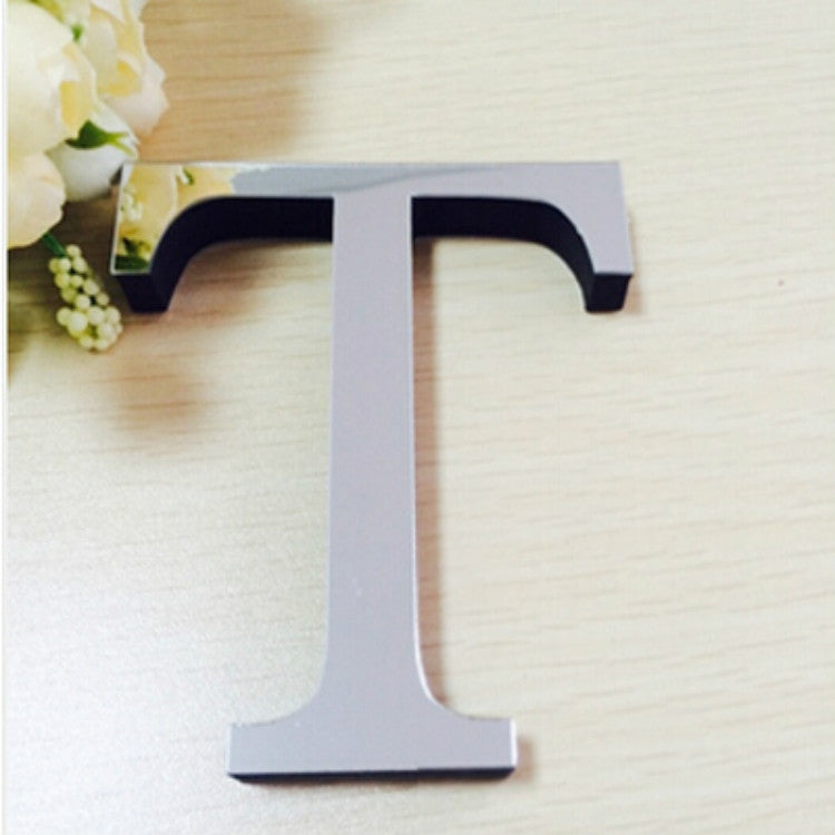 2 PCS Home Decoration Creative Personality English Letters Acrylic Mirror 3D DIY Wall Stickers