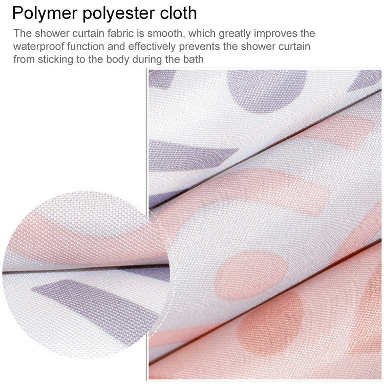 Geometric Shower Curtain Waterproof Bath Bathroom Curtain