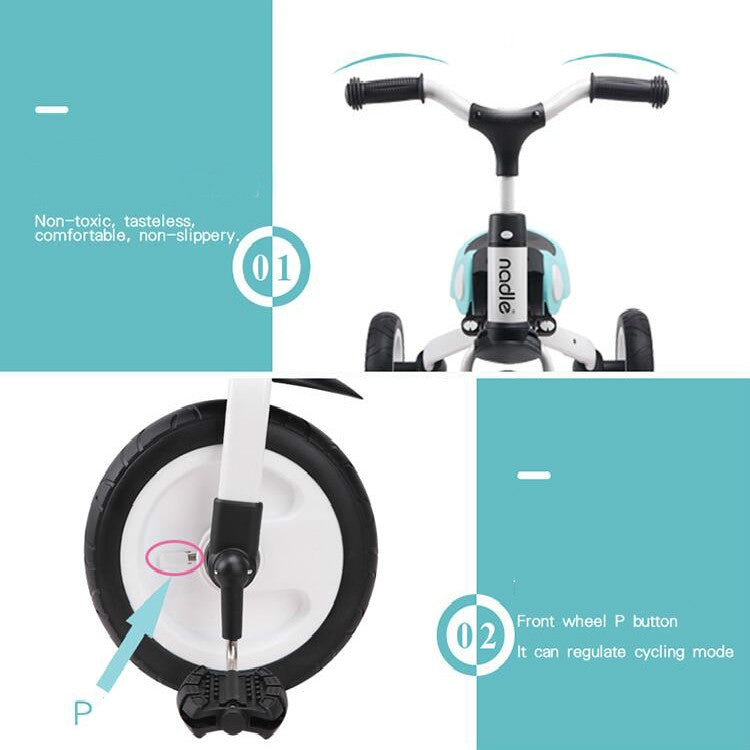 Ride On Toys Baby Tricycle Children Folding Bike Kids Scooter