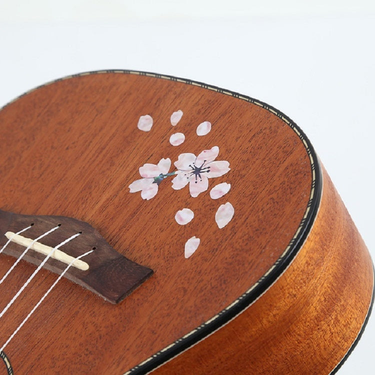 2 PCS Guitar Panel Stickers DIY Cherry Blossom Stickers Ukuleles Paste