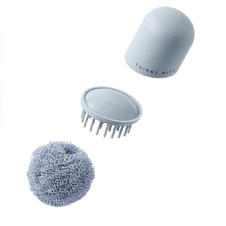 Polyester Cleaning Ball Household Handle Cleaning Brush Kitchen Short Handle Dishwashing Pot Brush