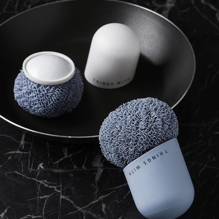 Polyester Cleaning Ball Household Handle Cleaning Brush Kitchen Short Handle Dishwashing Pot Brush