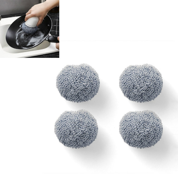 Polyester Cleaning Ball Household Handle Cleaning Brush Kitchen Short Handle Dishwashing Pot Brush