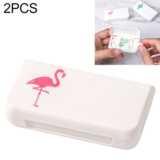 2 PCS Portable Mini Pill Case Medicine Boxes 3 Grids Travel Home Medical Drugs Container Holder Cases Storage Box