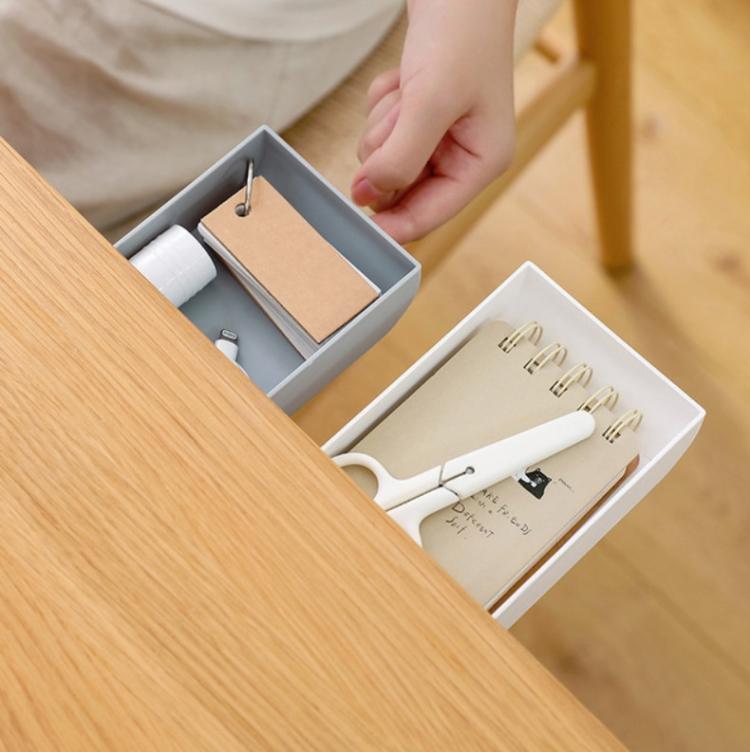 Home Bottom Drawer Storage Box Student Stationery Box Desk Hidden Paste Debris Storage Box