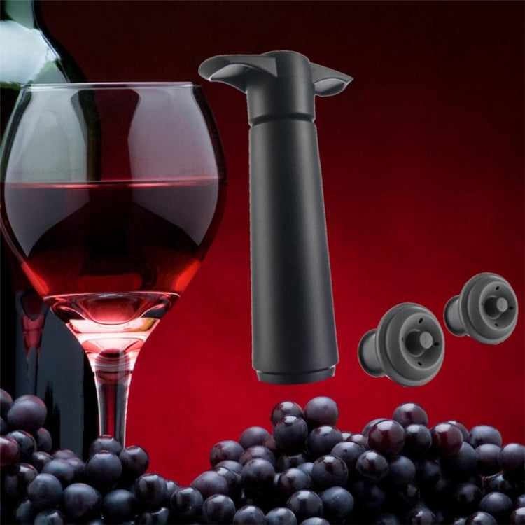 Red Wine Vacuum Pump Freshener Silicone Wine Stopper Set