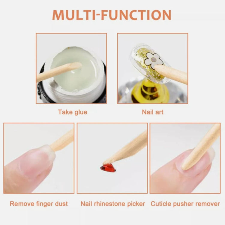 3 PCS Manicure Orange Sticks Beauty Wood Sign Dead Skin Push Nails