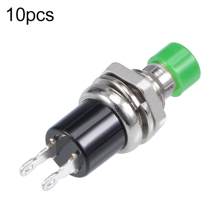 10 PCS 7mm Thread Multicolor 2 Pins Momentary Push Button Switch