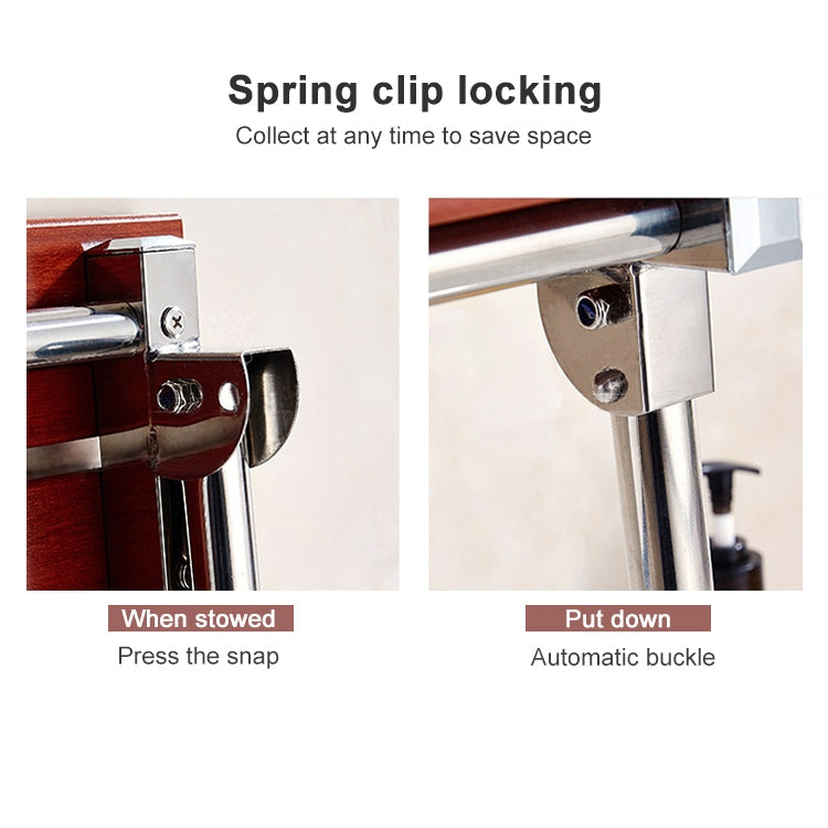 Wood Folding Wall Mounted Relaxation Shower Chair Solid Seat