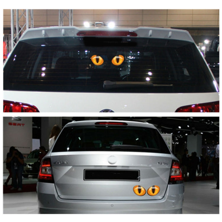 10pcs 10*8cm Cute Simulation Cat Eyes Car Stickers 3D Vinyl Decal for Rearview Mirror Car Head Engine Cover Windows Decoration