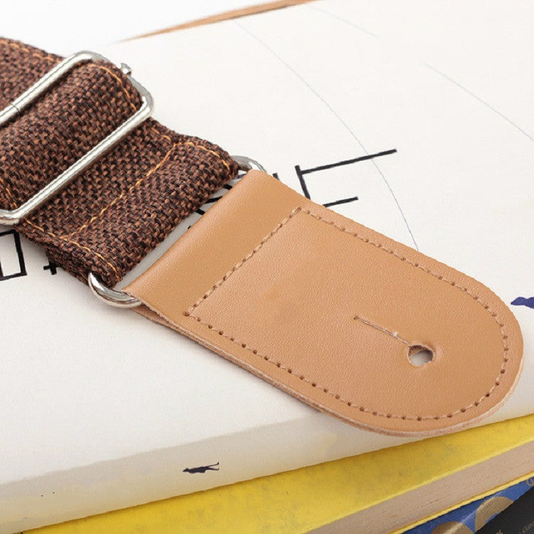 Cotton Linen Guitar Studs Strap Diagonal Shoulder Strap Musical Instrument Accessories