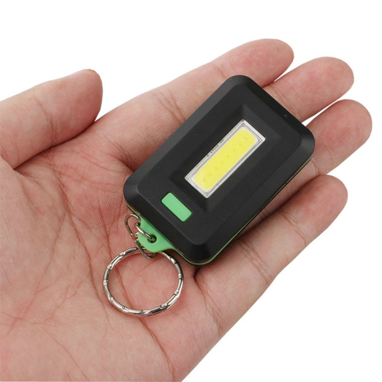 2 PCS 3W Mini COB LED Flashlight Keychain Emergency Camping  Backpack Light with 3 Modes