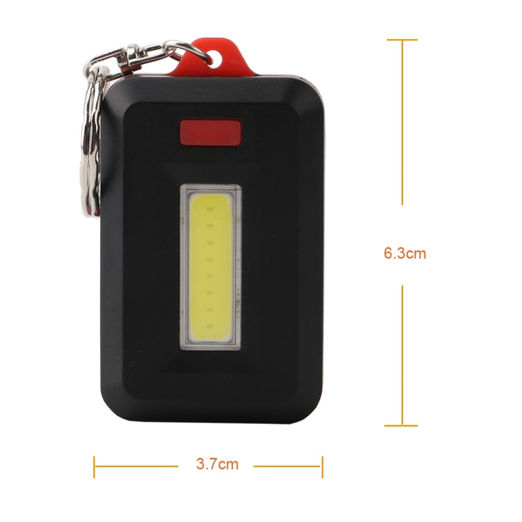 2 PCS 3W Mini COB LED Flashlight Keychain Emergency Camping  Backpack Light with 3 Modes