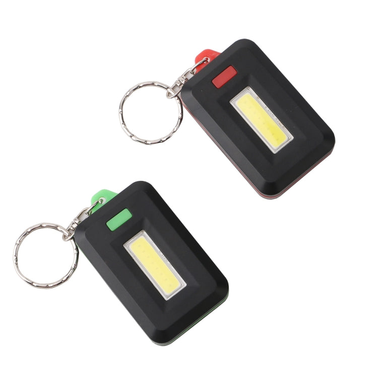 2 PCS 3W Mini COB LED Flashlight Keychain Emergency Camping  Backpack Light with 3 Modes