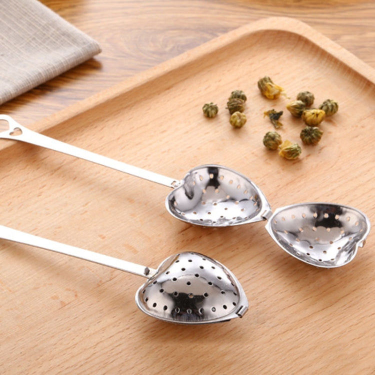 2 PCS Stainless Steel Practical Heart Shape Tea Infuser Spoon Strainer