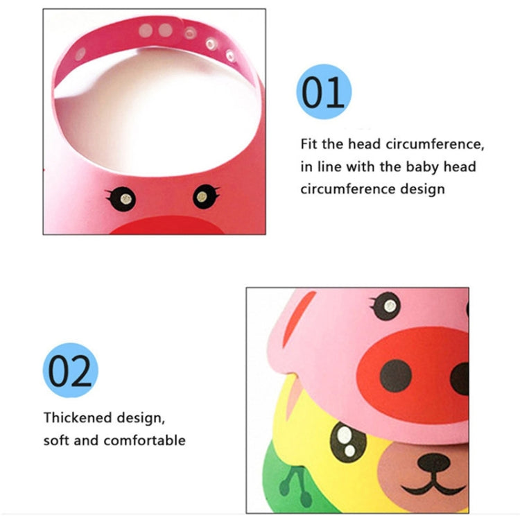 2 PCS Baby Kids Cap Shower Cap Baby Bath Cap Shower Hat Bath Visor Kids Bath Wash Hair Shield Hat
