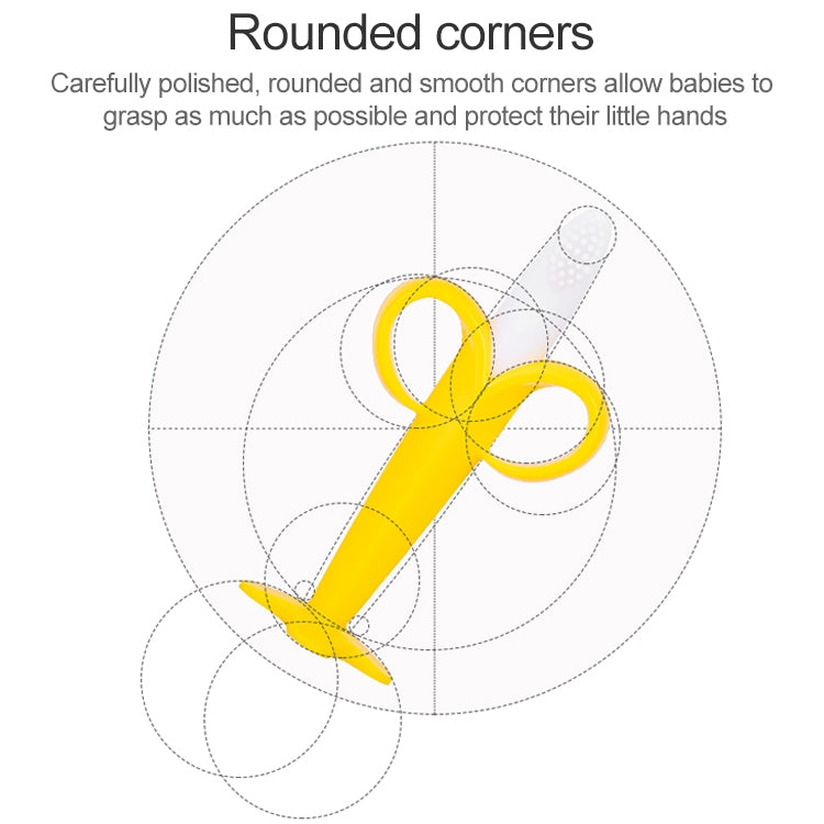 3 PCS Baby Silicone Training Toothbrush Banana Shape Safe Toddle Teether Chew Toys Teething Ring Gift for Infant Baby Chewing