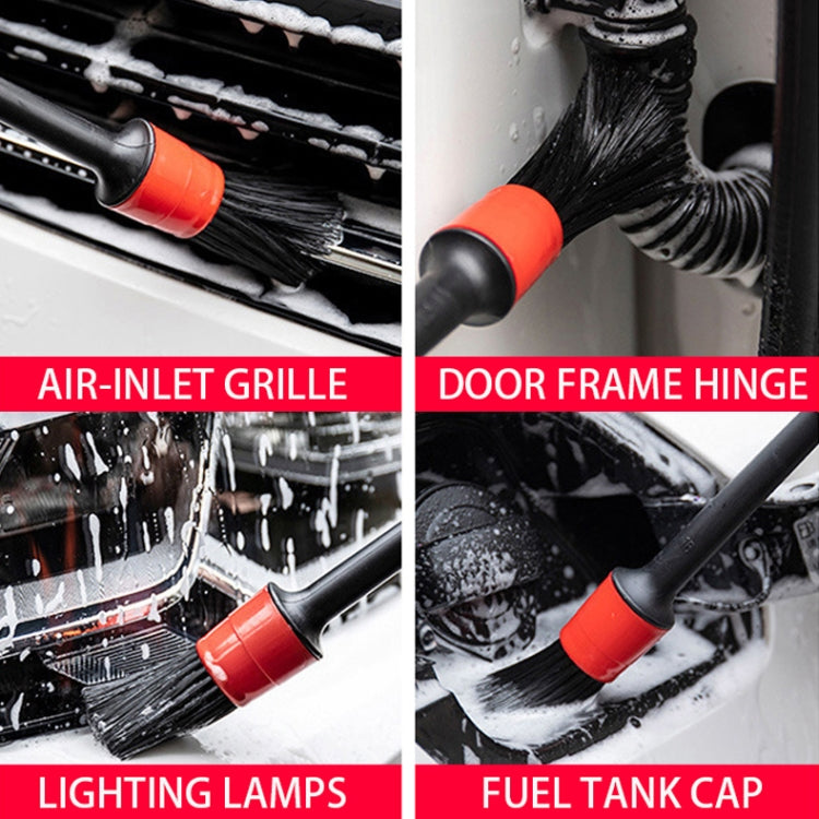 5 Pcs Car Detailing Brush Cleaning Natural Boar Hair Brushes Auto Detail Tools Products Wheels Dashboard