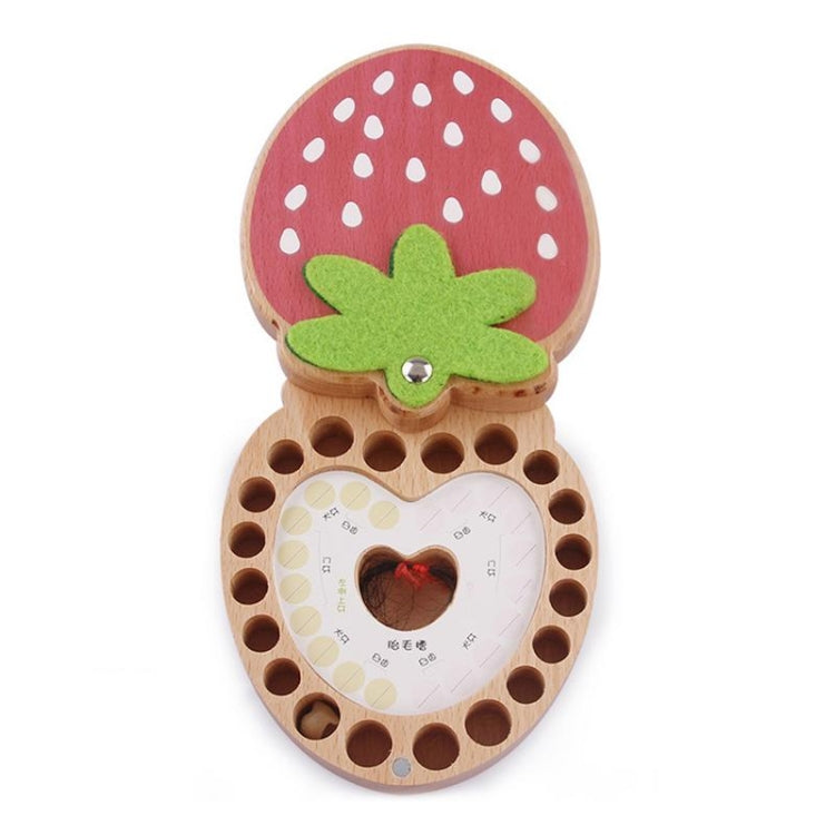 Strawberry Preserved Baby Teeth Wooden Preservation Box