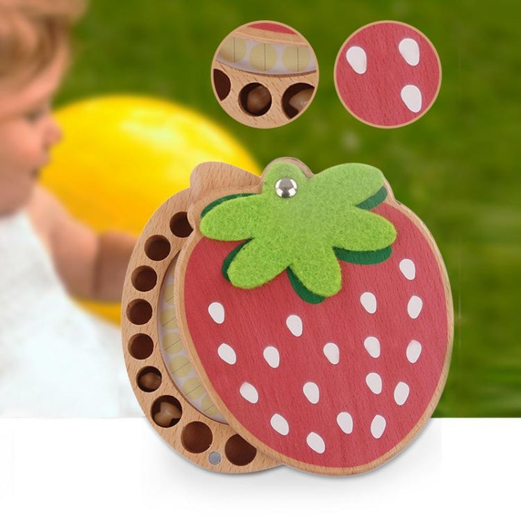 Strawberry Preserved Baby Teeth Wooden Preservation Box