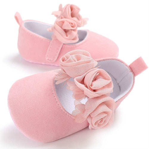 Lovely Flower Baby Girl Newborn Crib Shoes Soft Prewalker Anti-slip Baby Shoes