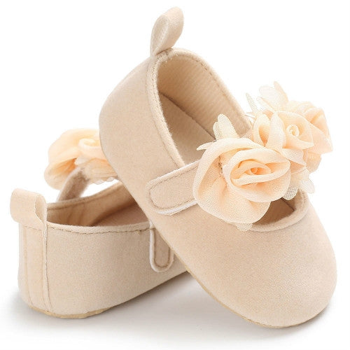 Lovely Flower Baby Girl Newborn Crib Shoes Soft Prewalker Anti-slip Baby Shoes