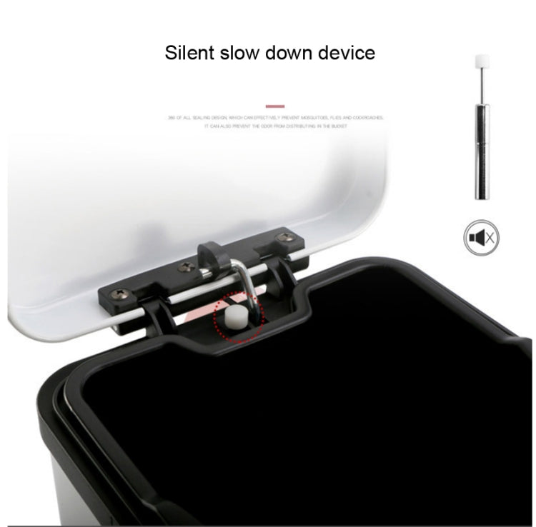 Household Stainless Steel Foot Pedal Small Rectangular Trash Can