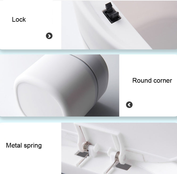 Household Mini Desktop Trash Can Covered Debris Storage Cleaning Cylinder Box