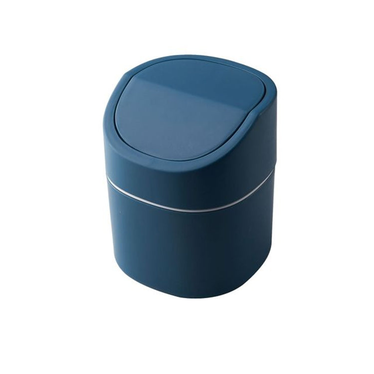Household Mini Desktop Trash Can Covered Debris Storage Cleaning Cylinder Box
