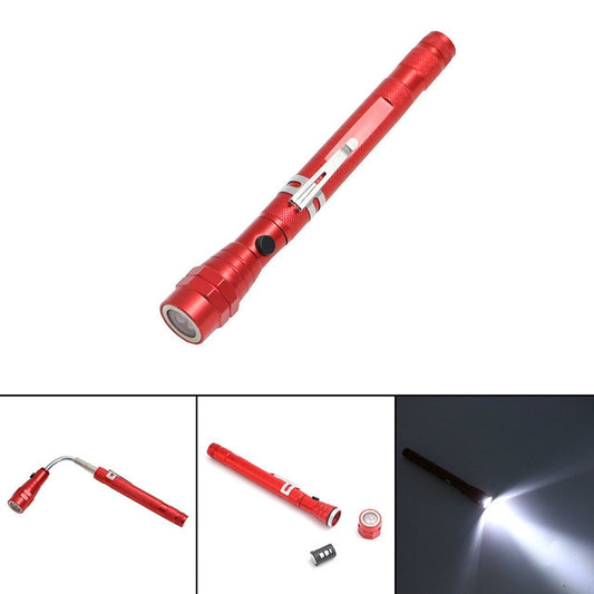 2 PCS 1W Flexible Magnet Camping Fishing Telescopic 360 Degrees Head Flashlight Outdoor Torch Magnetic Pick Up Tool Lamp