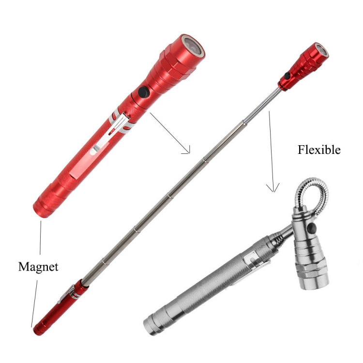2 PCS 1W Flexible Magnet Camping Fishing Telescopic 360 Degrees Head Flashlight Outdoor Torch Magnetic Pick Up Tool Lamp
