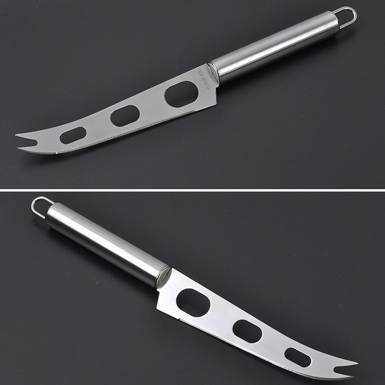 Stainless Steel Cheese Knife With Fork Tip Cheese Butter Knife Slicer Butter Pizza Cutter