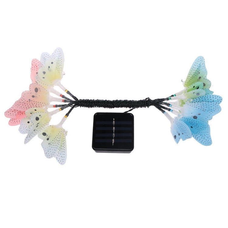 Solar Powered Butterfly Fiber Optic Fairy String Waterproof Christmas Outdoor Garden Holiday Lights