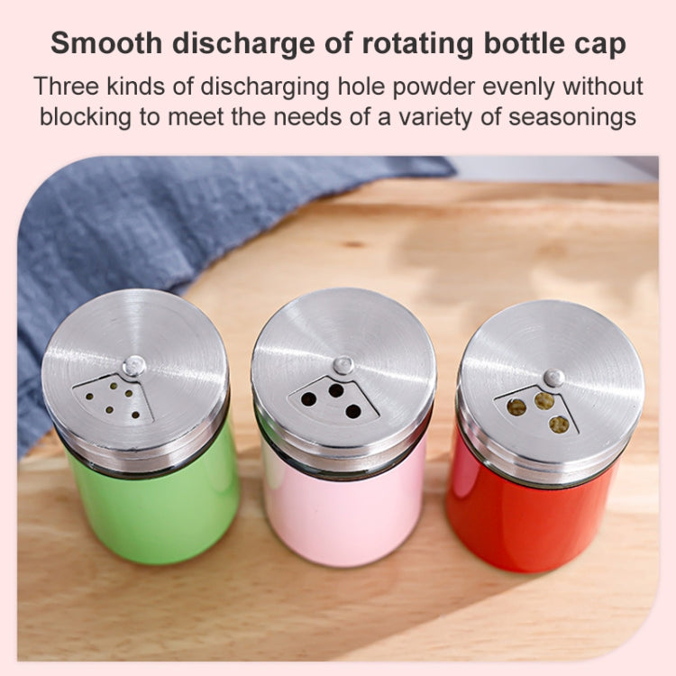 Stainless Steel Lid Glass Seasoning Jar Kitchen Supplies