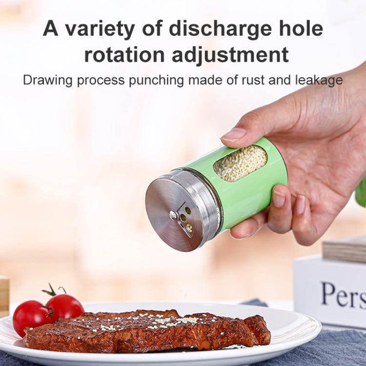 Stainless Steel Lid Glass Seasoning Jar Kitchen Supplies