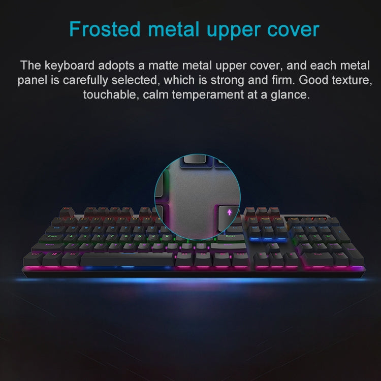 Rapoo V500 PRO Mixed Light 104 Keys Desktop Laptop Computer Game Esports Office Home Typing Wired Mechanical Keyboard