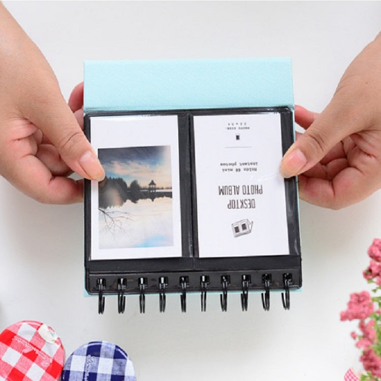 Calendar Style Desktop Standing Brand Name Folder Mini Desk 3 inch 68 Photos Album Book