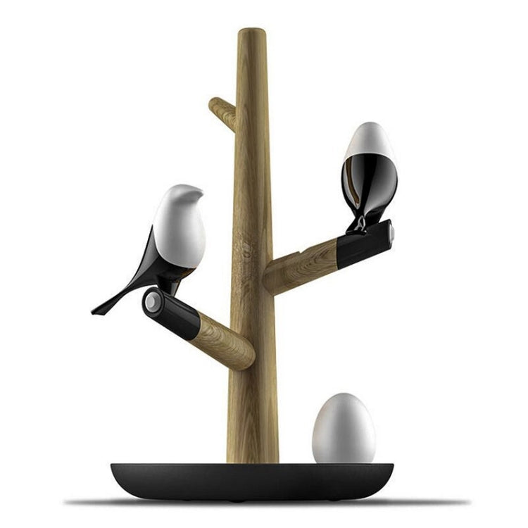 Lucky Bird LED Night Table Lamp Wood Base Intelligent Motion Sensor Living Room Bedroom Desk Light