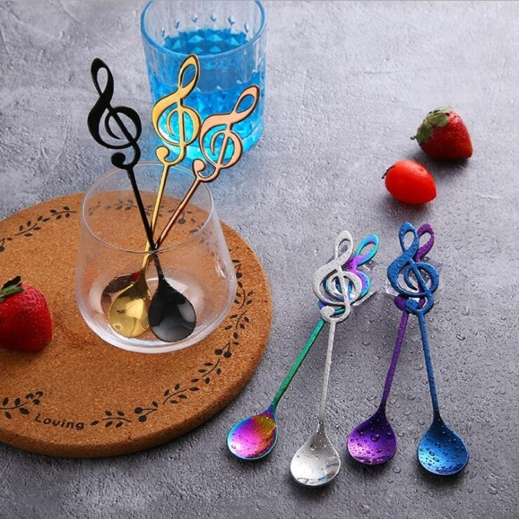 Creative Musical Note Spoon Coffee Stirring Scoop Stainless Steel Titanium Music Bar Spoon Gift Spoon