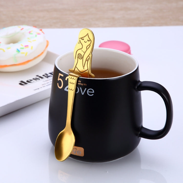 Creative Coffee Spoon Mermaid Shape Handle Spoons Flatware Drinking Tools