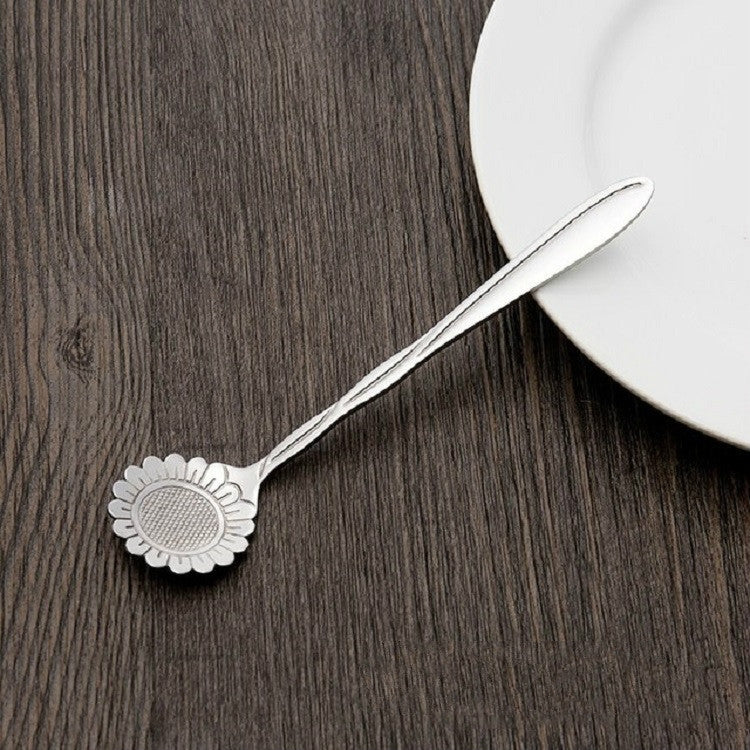 3 PCS Stainless Steel Household Creative Flower Spoon Coffee Stirring Spoon