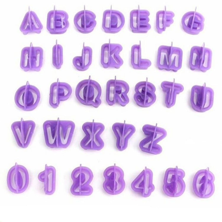 40pcs / Set Alphanumeric Plastic Cookie Molds Symbol Fondant Cake Decorative Printing Molds