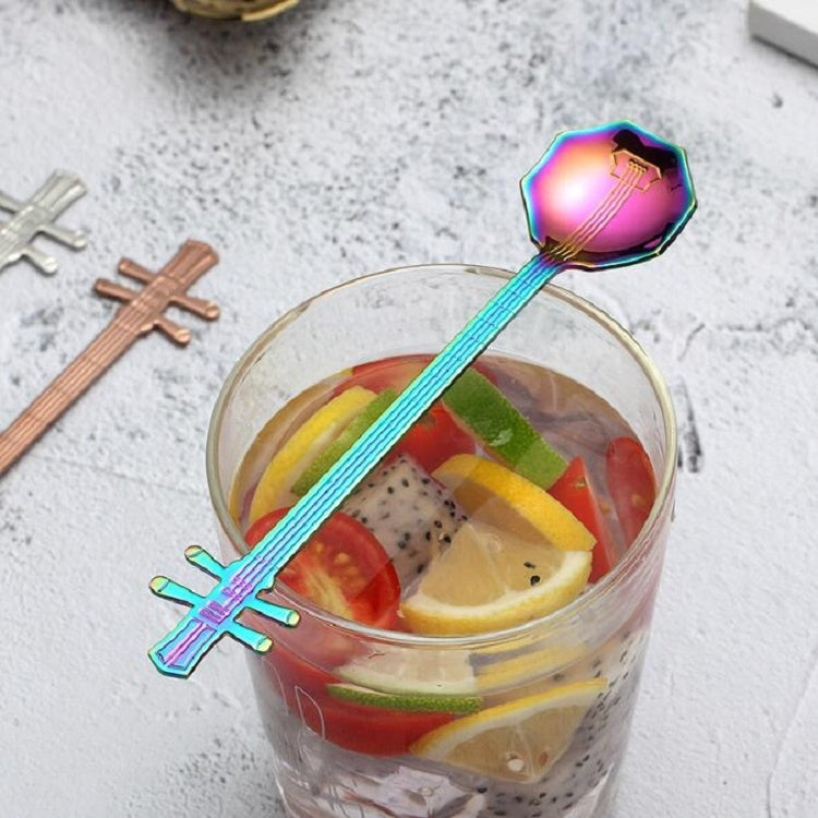 Stainless Steel Coffee Mixing Spoon Creative Musical Instrument Shape Spoon
