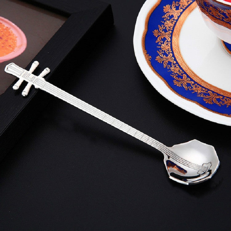 Stainless Steel Coffee Mixing Spoon Creative Musical Instrument Shape Spoon