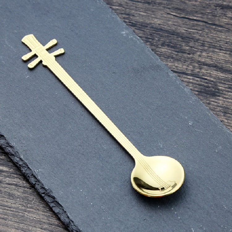 Stainless Steel Coffee Mixing Spoon Creative Musical Instrument Shape Spoon