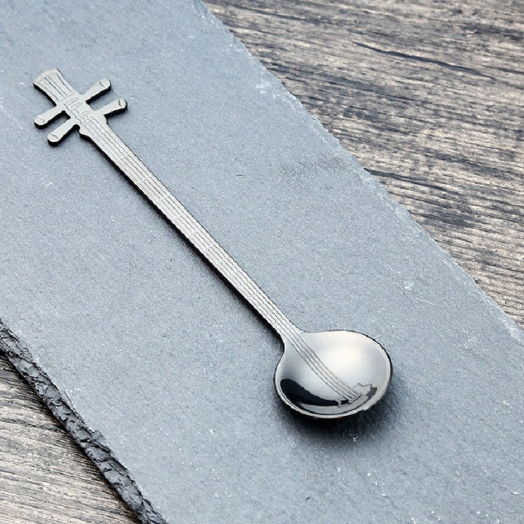 Stainless Steel Coffee Mixing Spoon Creative Musical Instrument Shape Spoon